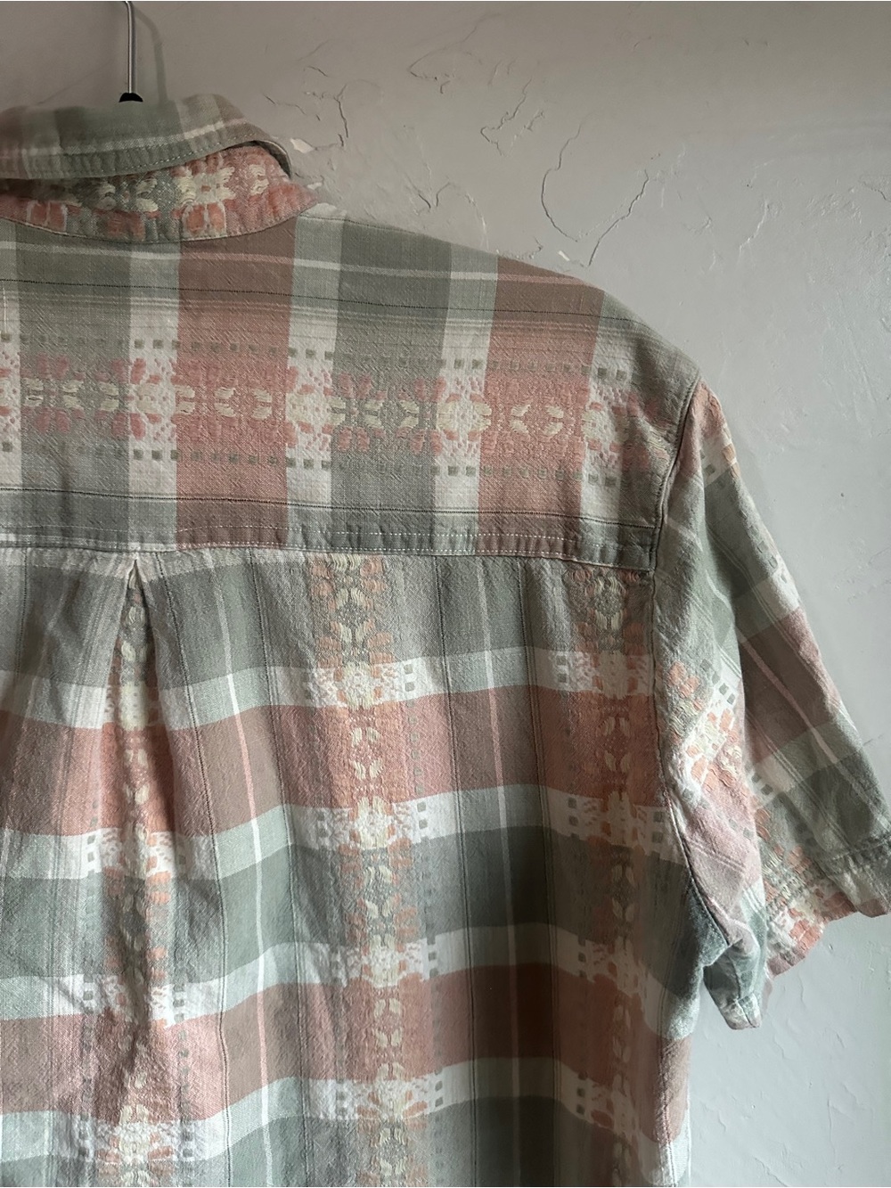 Cabin Creek Plaid Cotton Shirt Prairie Cabincore Granola Heritage Western M - Picture 9 of 10